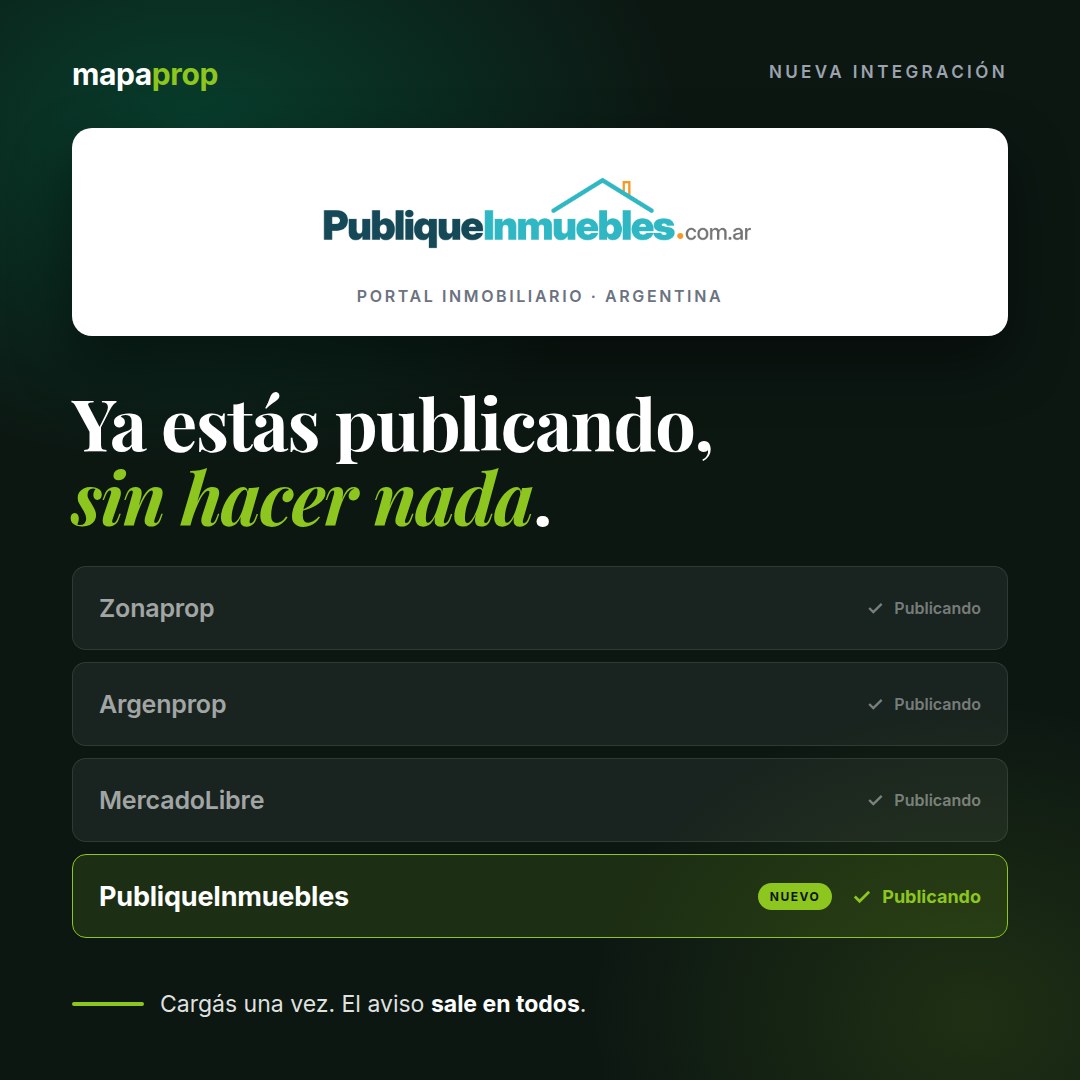 Your properties are now published on PubliqueInmuebles too